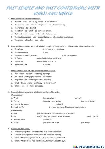 Past simple - Past continuous