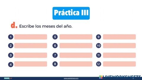 Los meses del año I