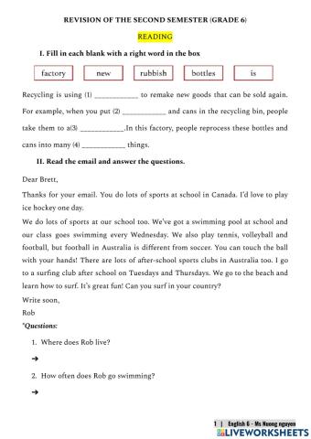 E6 (2nd-term review) Reading -nuongnguyen