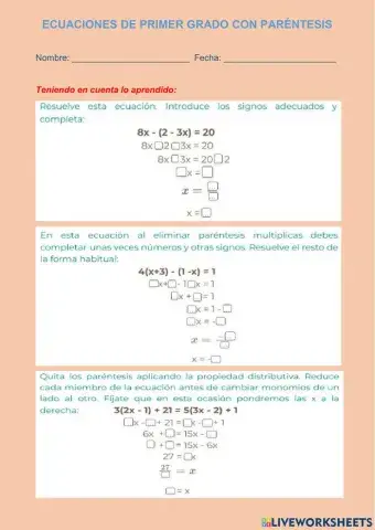 Ecuaciones con paréntesis