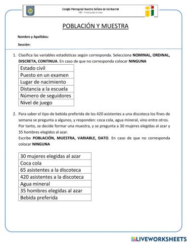 Población y Muestra