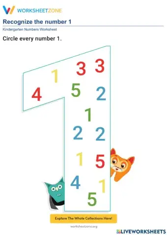 Number Recognition Activities 1 - 10