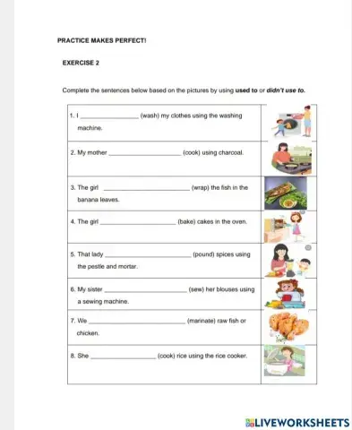 Used to- didn't use to