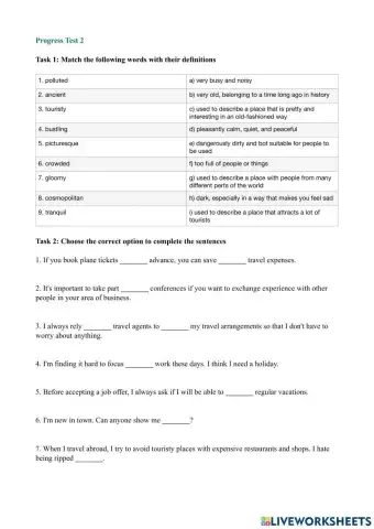 Progress Test 2 (B1)