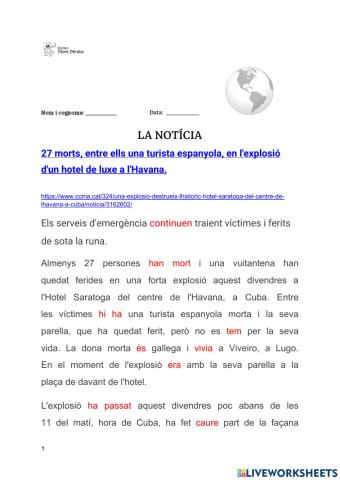 27 morts, entre ells una turista espanyola, en l'explosió d'un hotel de luxe a l'Havana.
