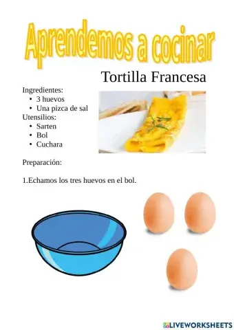 Aprendo a cocinar tortilla frances