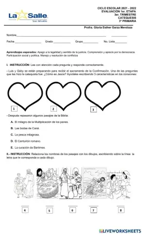 Evaluación catequesis mensual