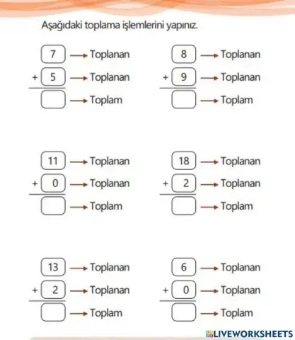 Toplama İşlemi Yapalım