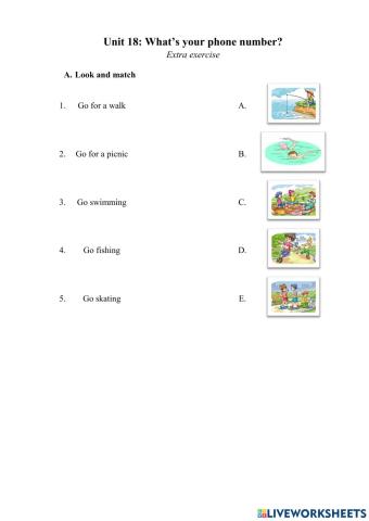 Unit 18: What's your phone number?