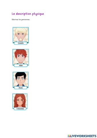 La description physique