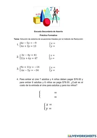 método de reducción Sistema de Ecuaciones lineales