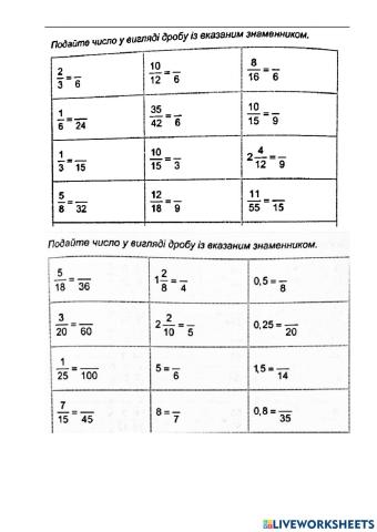 Math знаменатель
