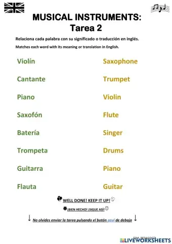 MUSICAL INSTRUMENTS - Tarea 2