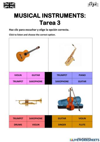 MUSICAL INSTRUMENTS - Tarea 3