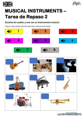 MUSICAL INSTRUMENTS - Tarea Repaso 2