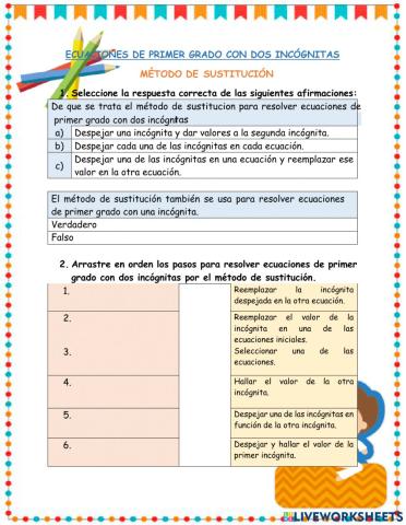 Metodo de sustitucion