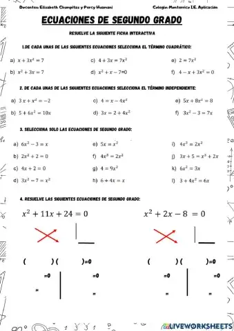 Ecuaciones de segundo grado