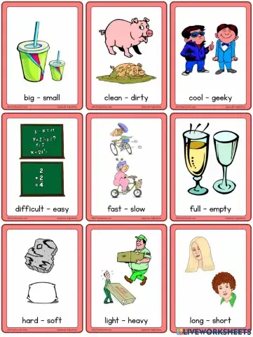 Opposites Adjectives