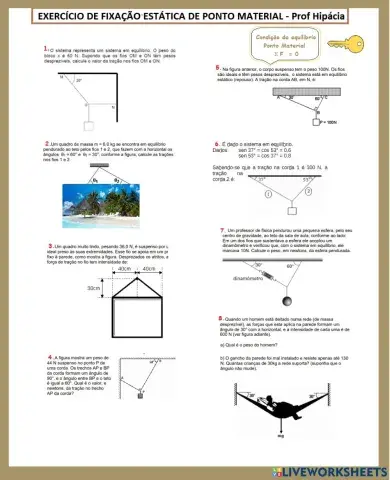 Equilíbrio - Estática de ponto material - física