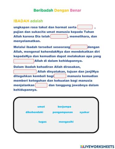 Beribadah dengan Benar