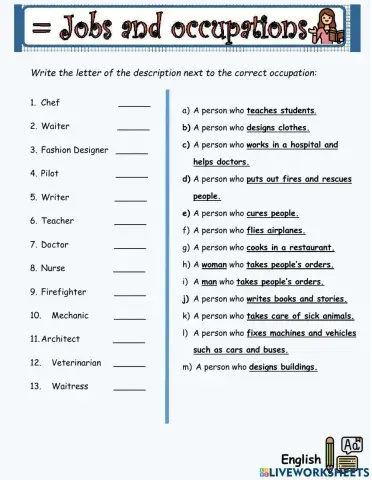 Jobs and Occupations