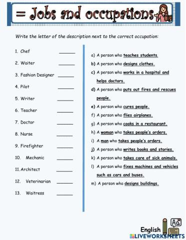 Jobs and Occupations