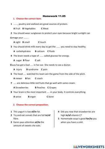 On Screen 2 Unit 4 Homework 11.05