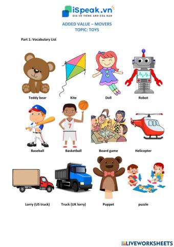 ADDED VALUE MOVERS - Toys