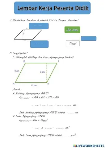 Luas dan Keliling Jajargenjang
