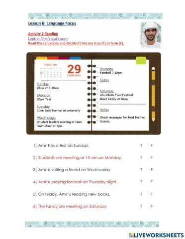 Access 8 - Festivals - Language focus - L6