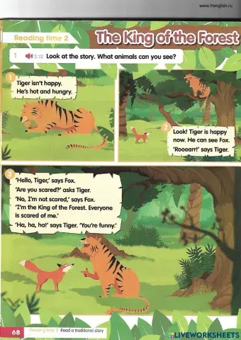 Reading -Story about Fox and Tiger