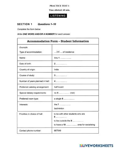 Practice test 1 TS2022