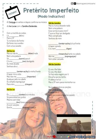 Pretérito Imperfeito do Indicativo--Senhora de ti- de Ivo Lucas e Carolina Deslandes