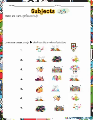 P.3 Subjects-listening sentences