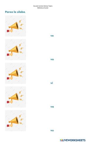 Pareo va ve vi vo vu