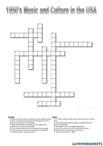 1950's Music and Culture in the USA