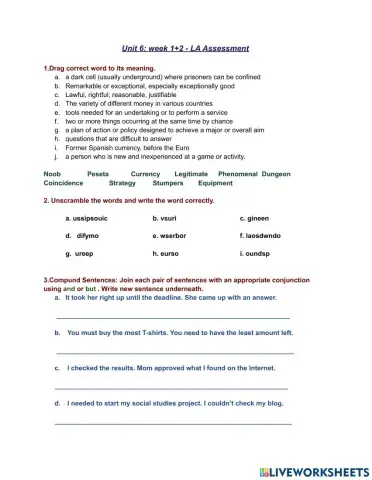 UNIT 6 - LA week1+2 Assessment