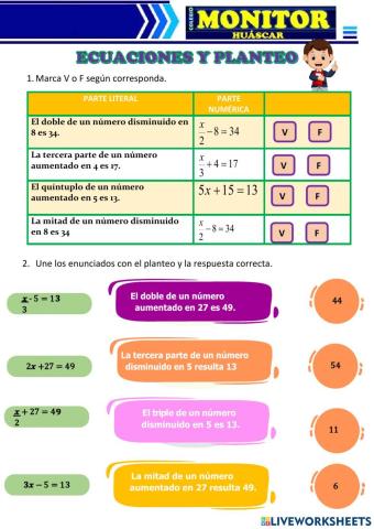 Ecuaciones y planteo