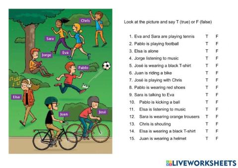 True or False - leisure activities