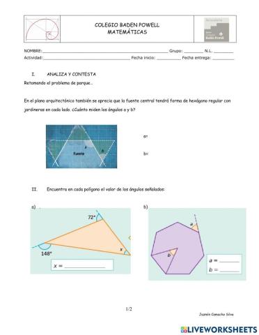 Relación ángulos y diagonales
