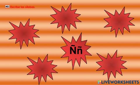Ññ: Silabas - escribir