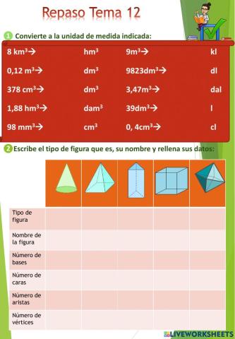 Repaso tema 12 Matemáticas 6º