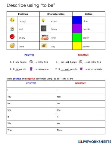 To be (simple present)