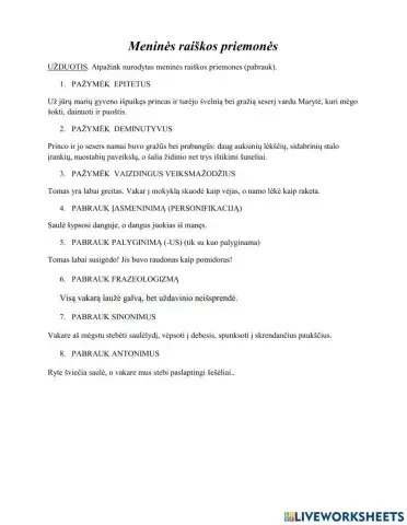 Meninės raiškos priemonės 3