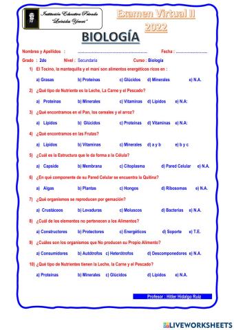 Biologia 2do Sec