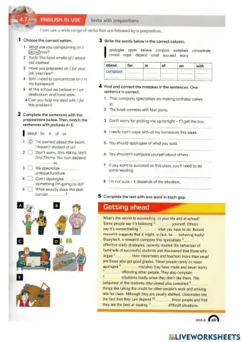 Verbs with prepositions