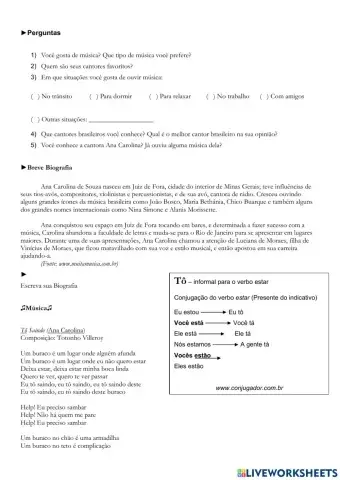 Música  BIOGRAFIA -VERBO SER