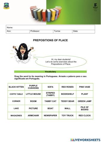 Activity: Prepositions of Place