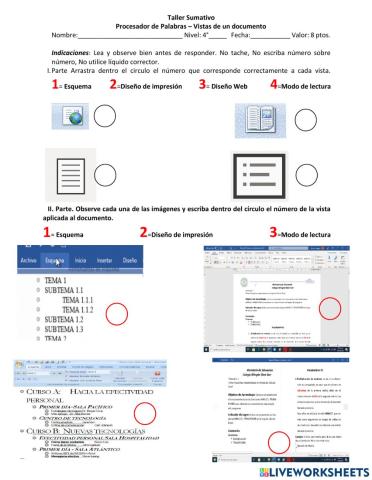 Vista de un documento