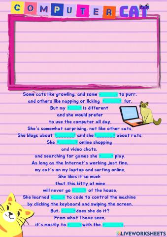 'Computer Cat' - poem by Kenn Nesbitt